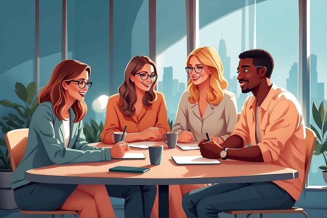 Image of a small focus group discussion