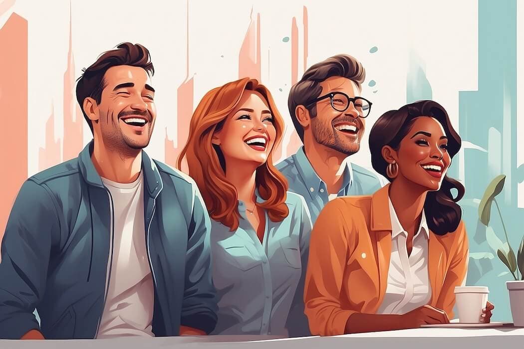 Team enjoying a positive culture in a startup office