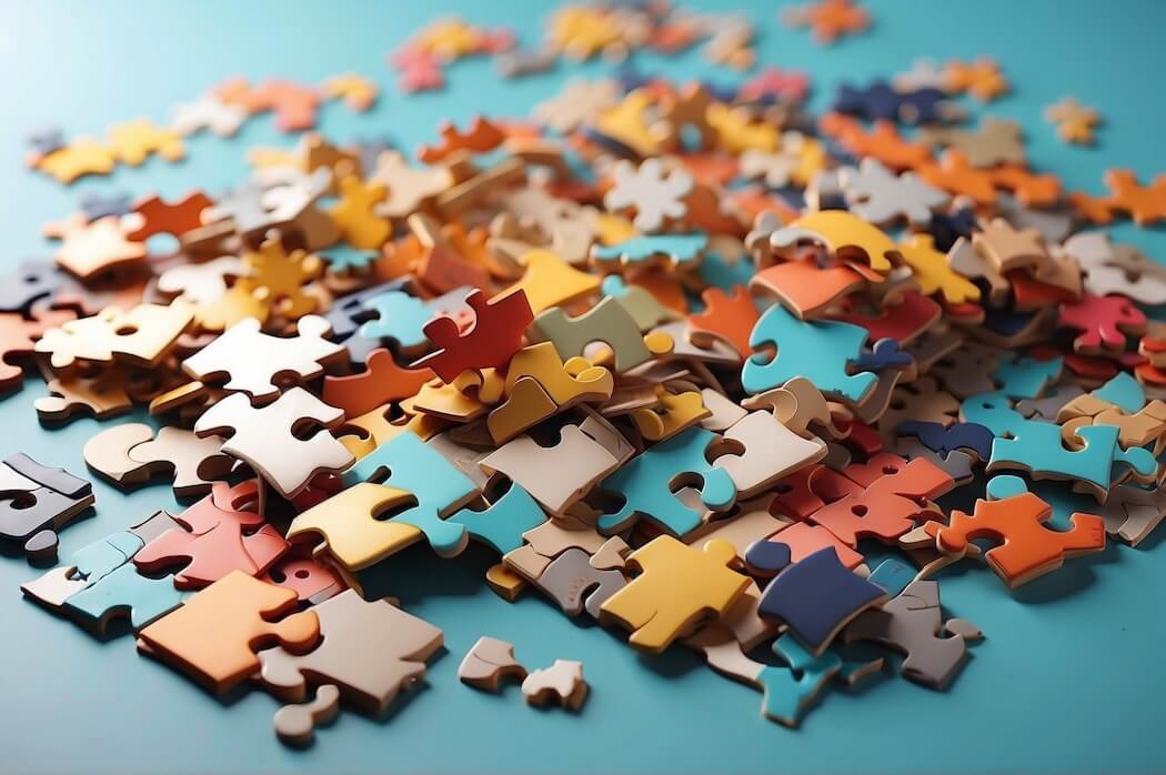 Puzzle pieces symbolizing a business plan