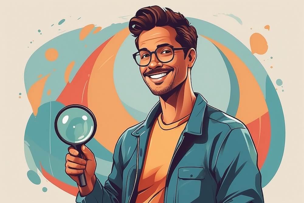 Solopreneur with magnifying glass – Target Market Research.jpg