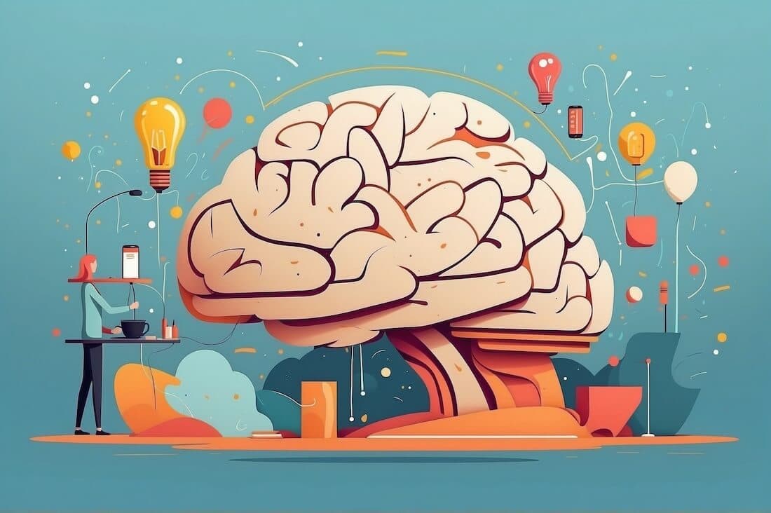 Creative illustration of idea generation techniques